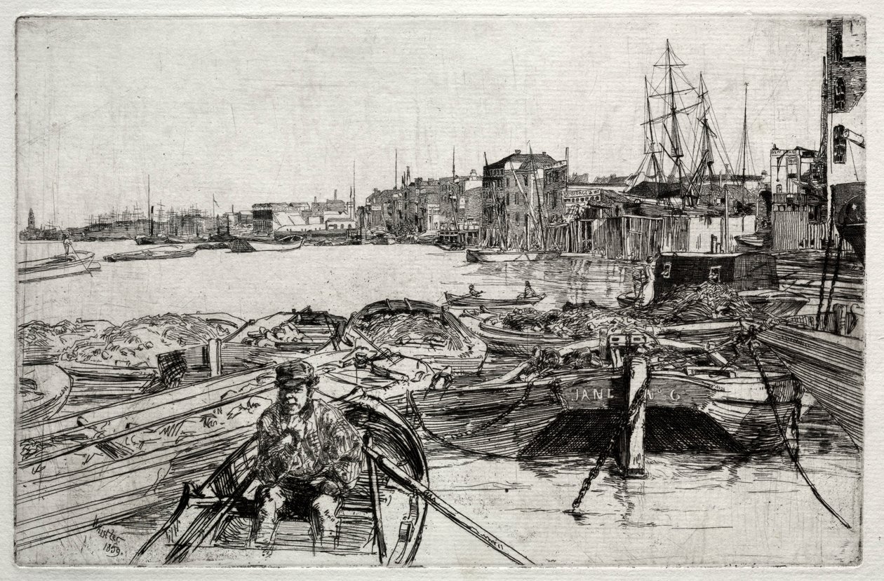 Havuz, 1859. by James Abbott McNeill Whistler