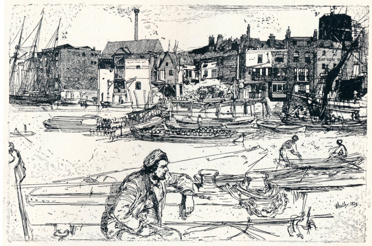 Londra Havuzu, 1859, 1904 by James Abbott McNeill Whistler
