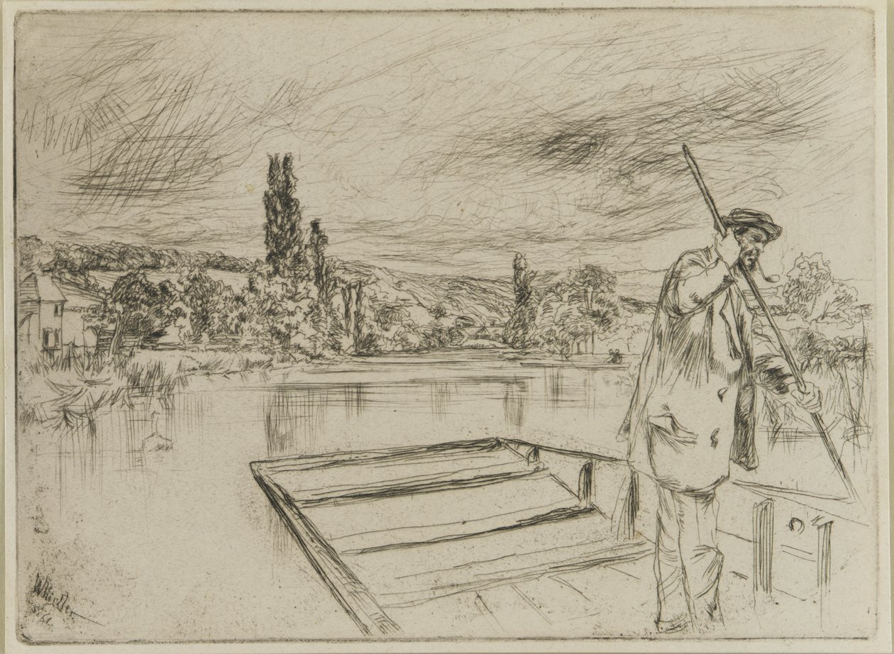 The Punt, 1861 (kağıt üzerine gravür) by James Abbott McNeill Whistler