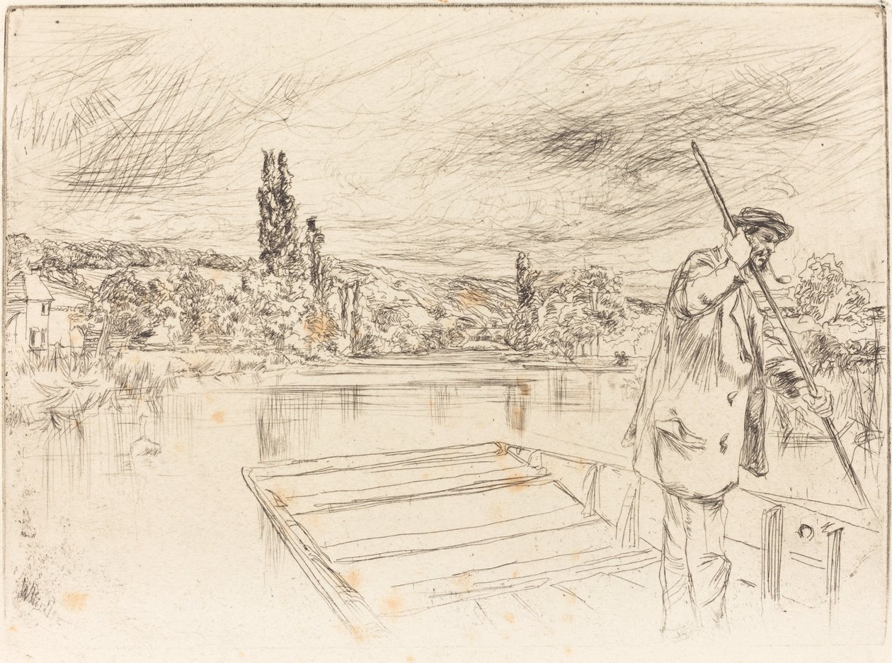 Punt, 1861. by James Abbott McNeill Whistler