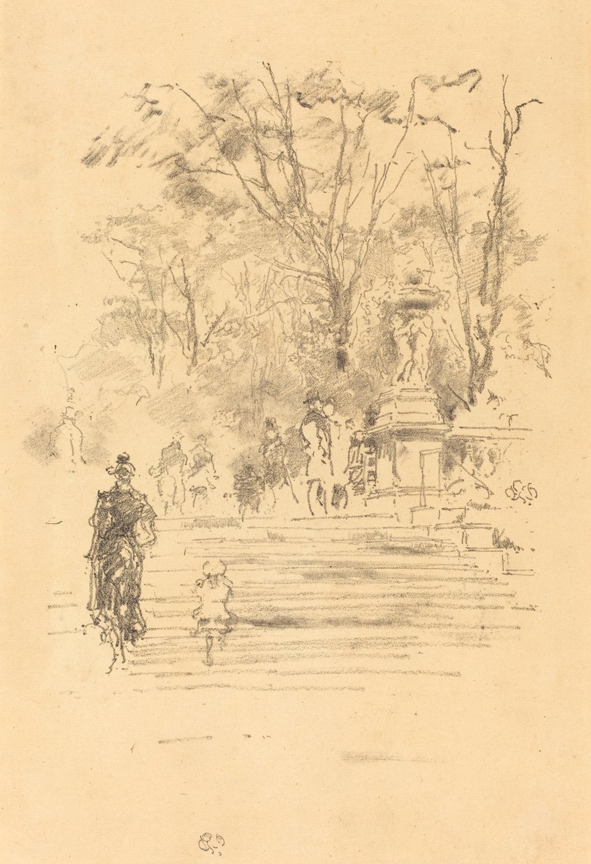 Basamaklar, Lüksemburg, 1893. by James Abbott McNeill Whistler