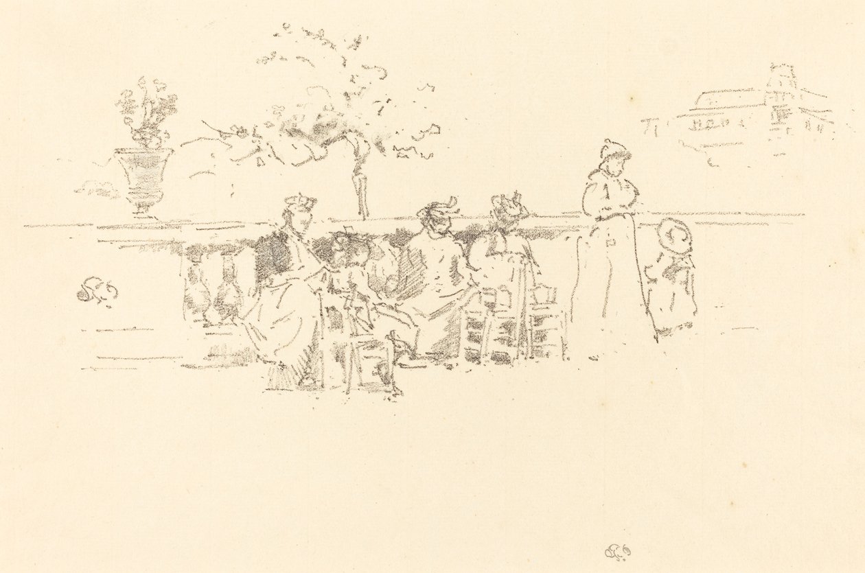 Teras, Lüksemburg, 1894. by James Abbott McNeill Whistler