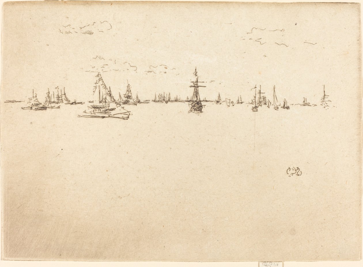 Taret Gemisi, 1887. by James Abbott McNeill Whistler