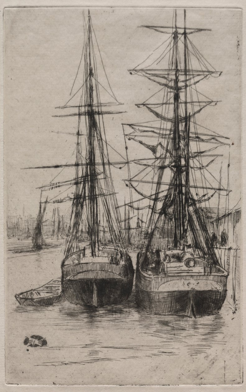 İki Gemi. by James Abbott McNeill Whistler