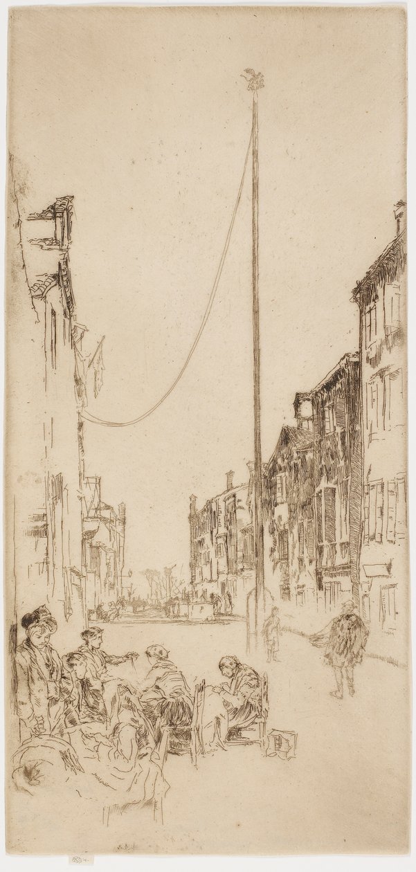 Venedik direği, 1879-1880. by James Abbott McNeill Whistler