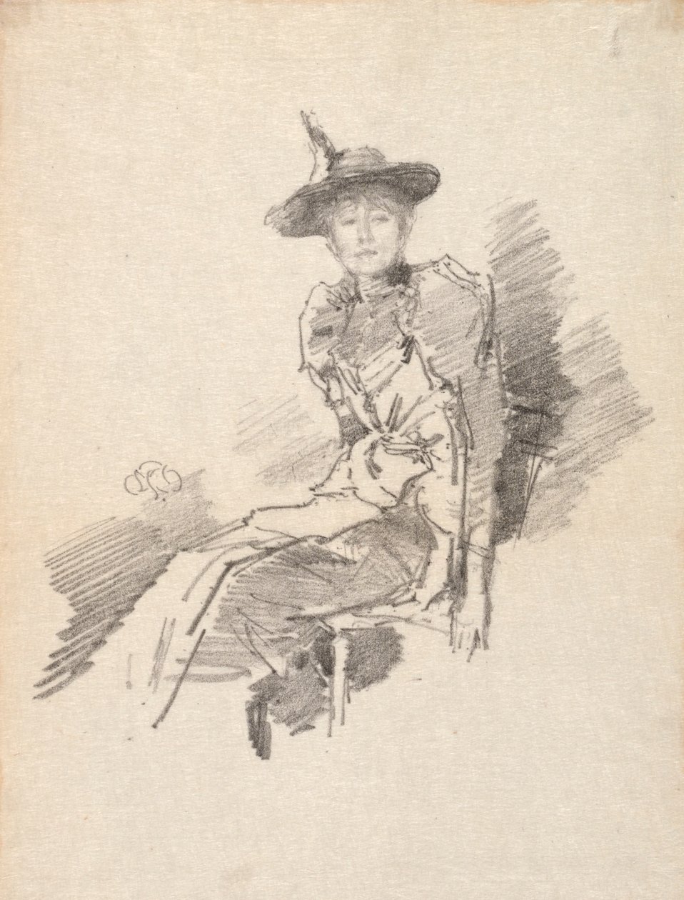 Kanatlı Şapka, 1890. by James Abbott McNeill Whistler