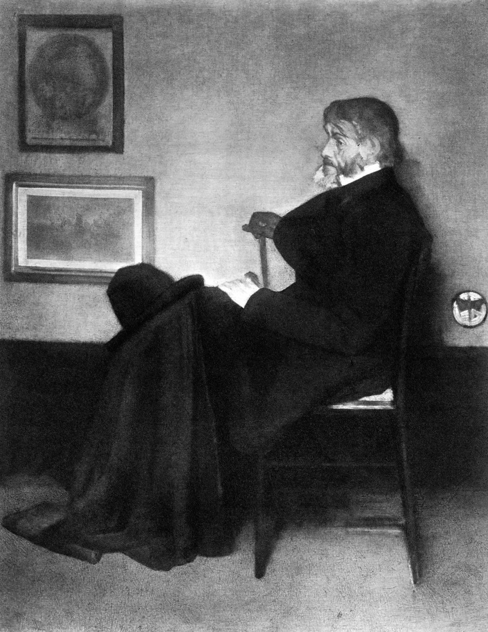 Thomas Carlyle, İskoç deneme yazarı, hicivci ve tarihçi, c1873. by James Abbott McNeill Whistler