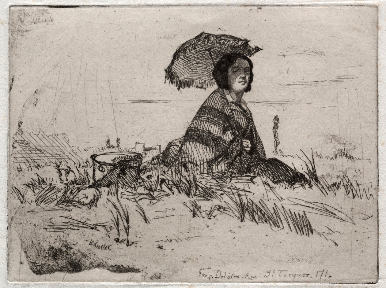 Doğadan On İki Gravür: En Plein Soleil, 1858. by James Abbott McNeill Whistler