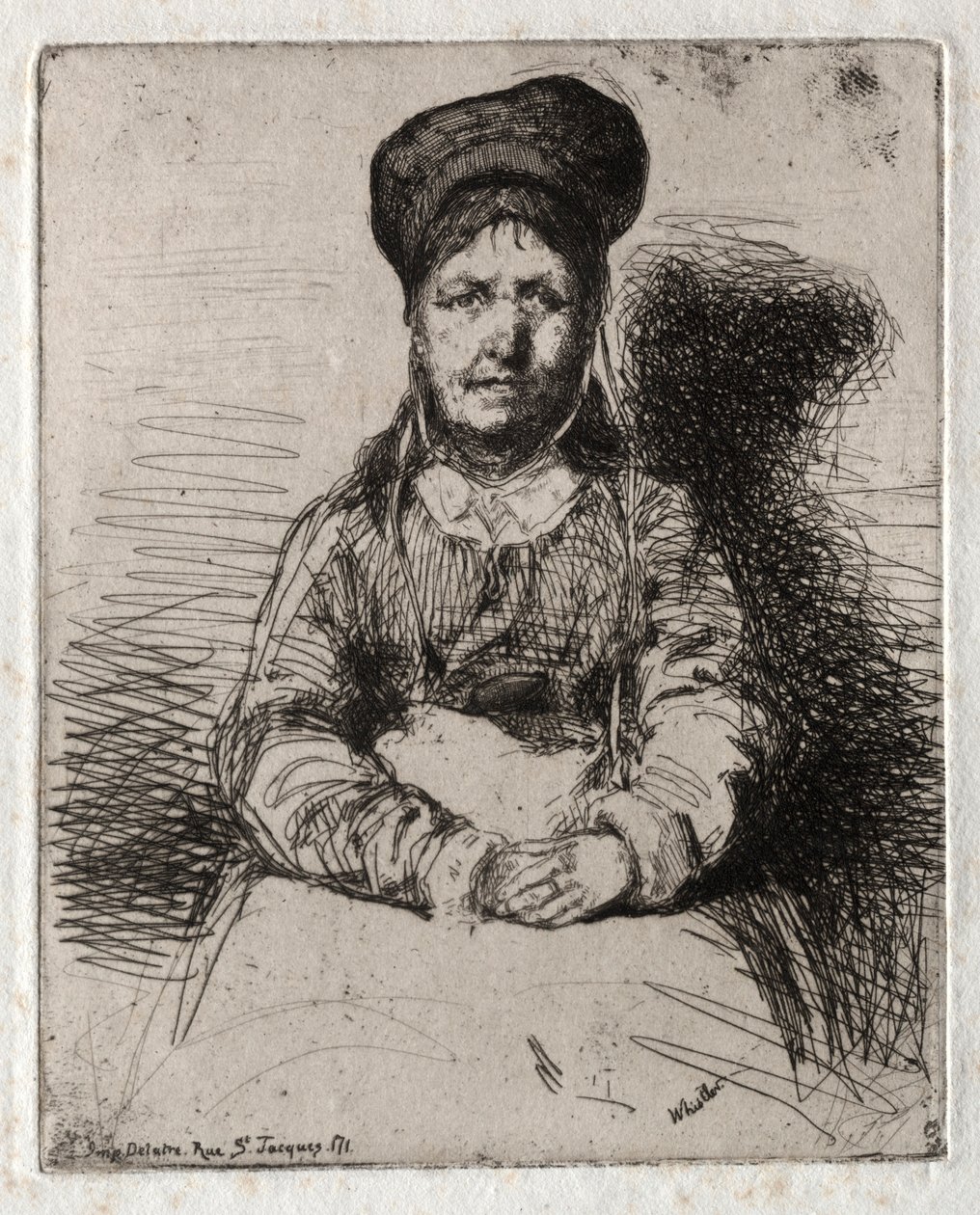 Doğadan On İki Gravür: La Rétameuse, 1858. by James Abbott McNeill Whistler