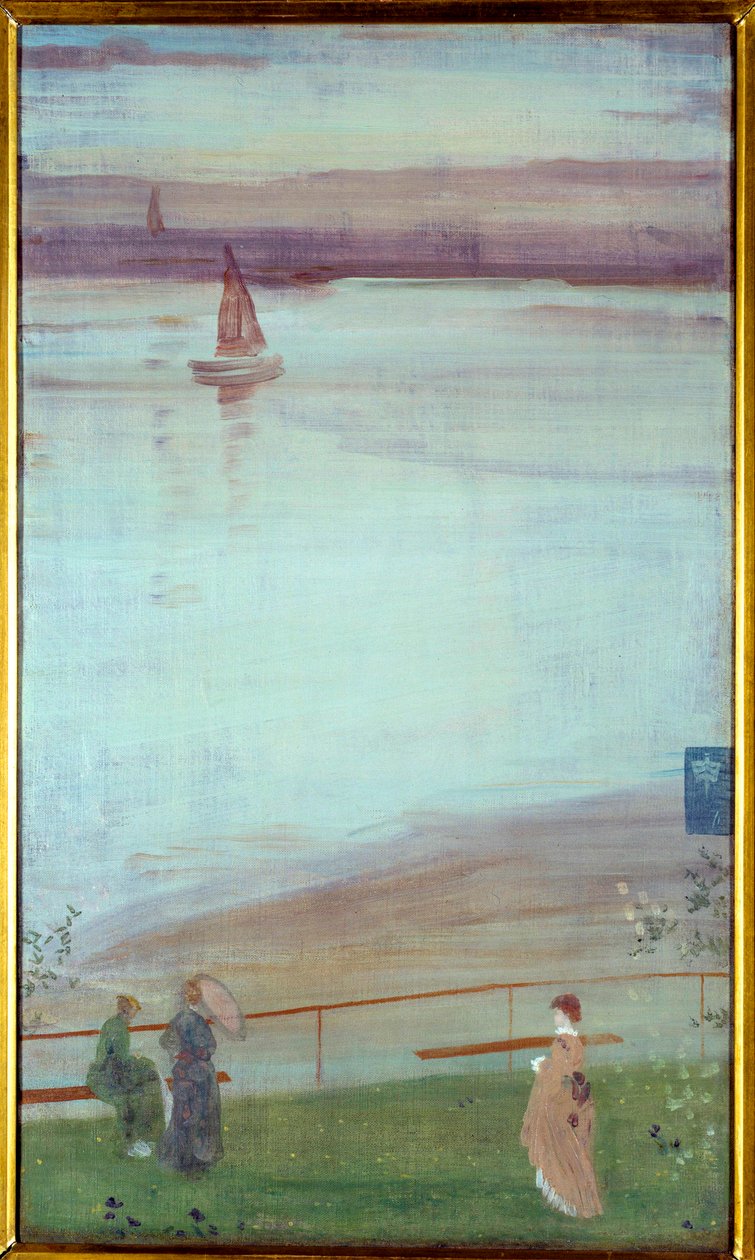 Mor ve Yeşil Resimde Varyasyon James Abbott McNeill Whistler (1834-1903) 1871 Güneş. 0,35x0,61 m Paris, Orsay Müzesi by James Abbott McNeill Whistler