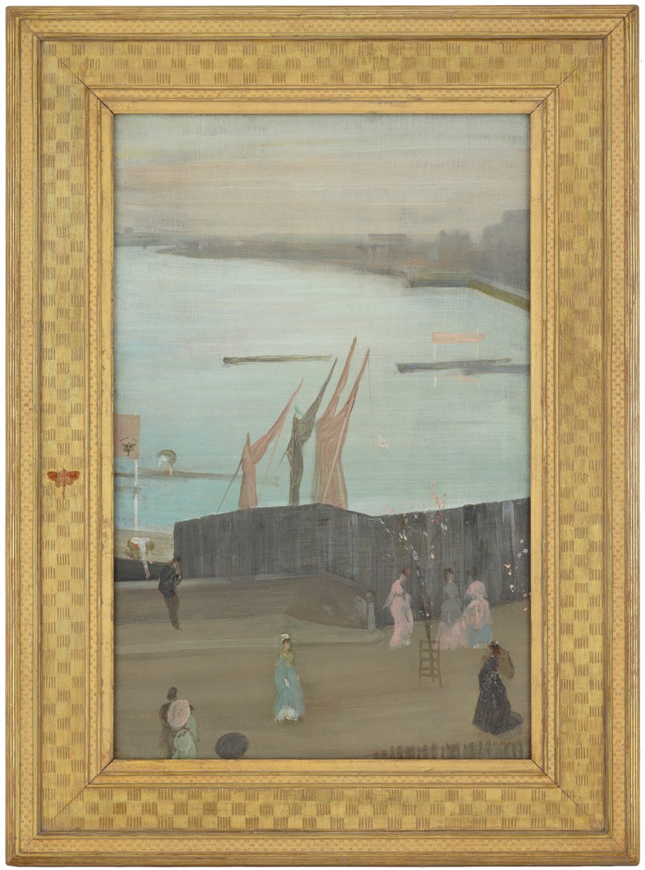 Pembe ve Gri Varyasyonlar: Chelsea, 1871-1872. by James Abbott McNeill Whistler