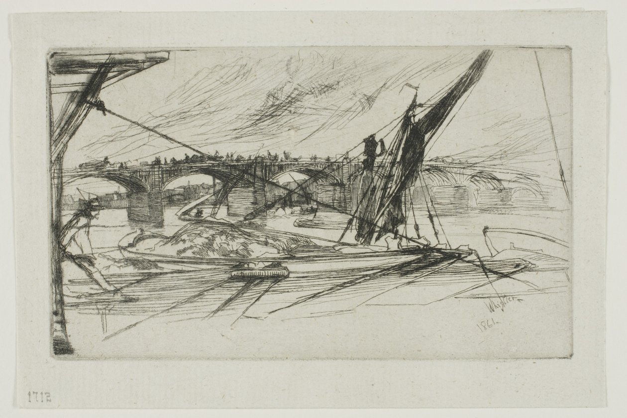 Vauxhall Köprüsü, 1861 by James Abbott McNeill Whistler