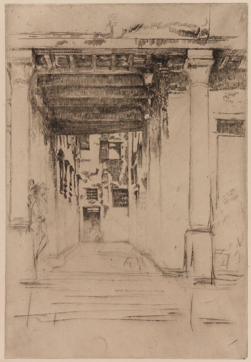 Venedik Mahkemesi, 1879-1880. by James Abbott McNeill Whistler