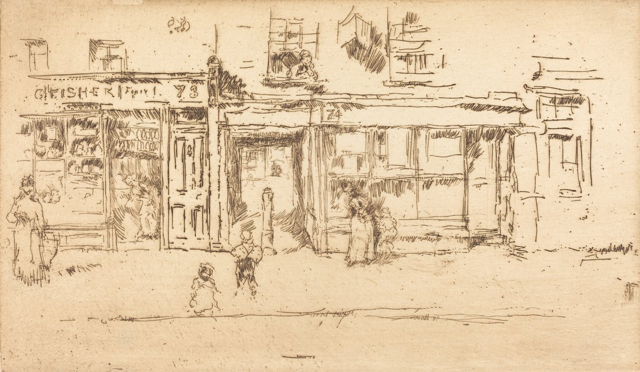 York Caddesi, Westminster, c. 18861888. by James Abbott McNeill Whistler