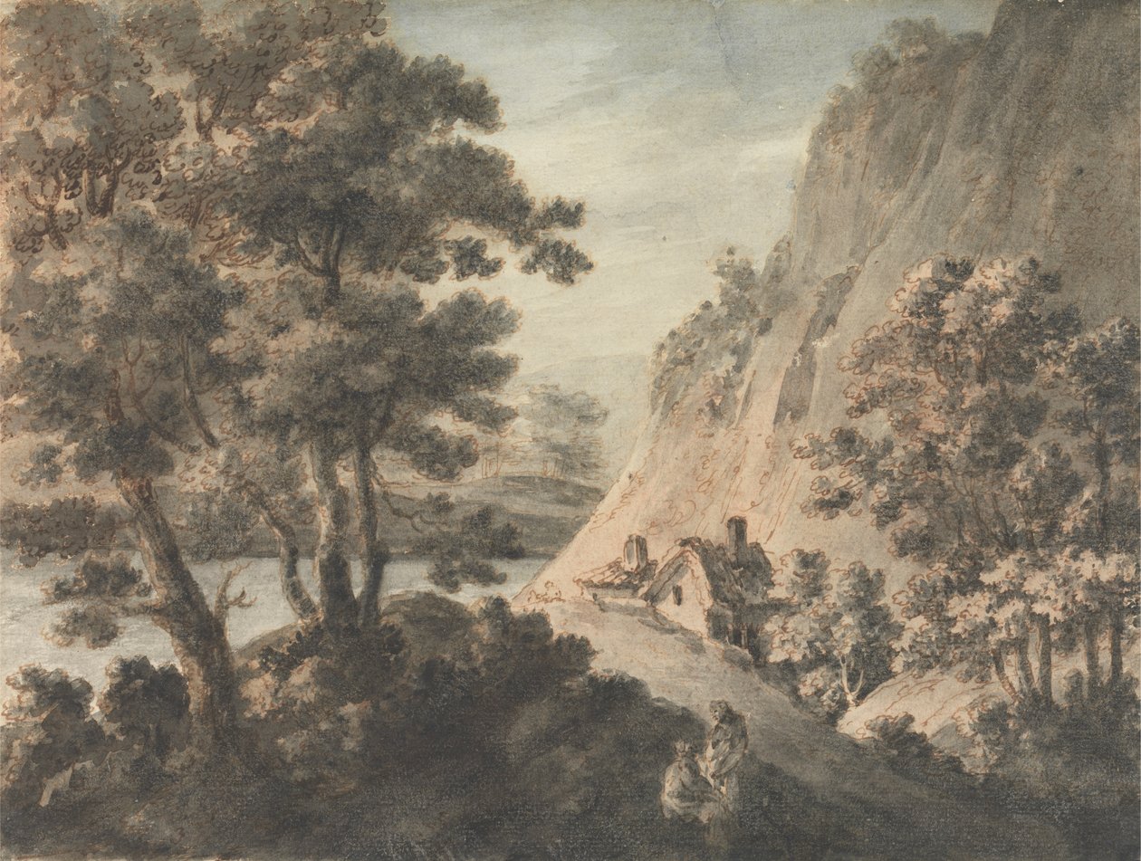 Nehir ve Figürlerle Manzara by James Adam