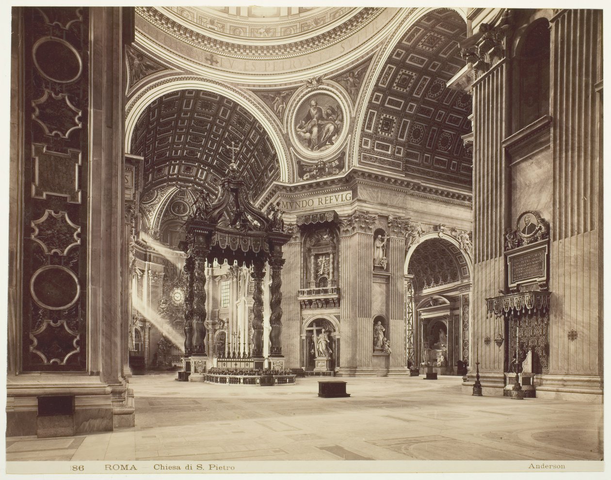 Aziz Petrus Kilisesi, Roma, Roma, San Pietro Kilisesi, c. 1870. by James Anderson