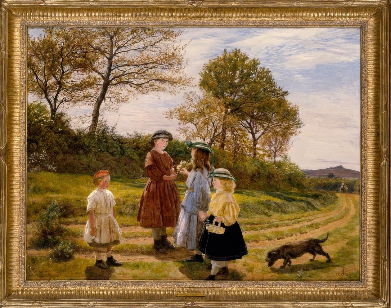 James Archer, Çiçek Toplayıcılar / Gemälde, 1863 by James Archer