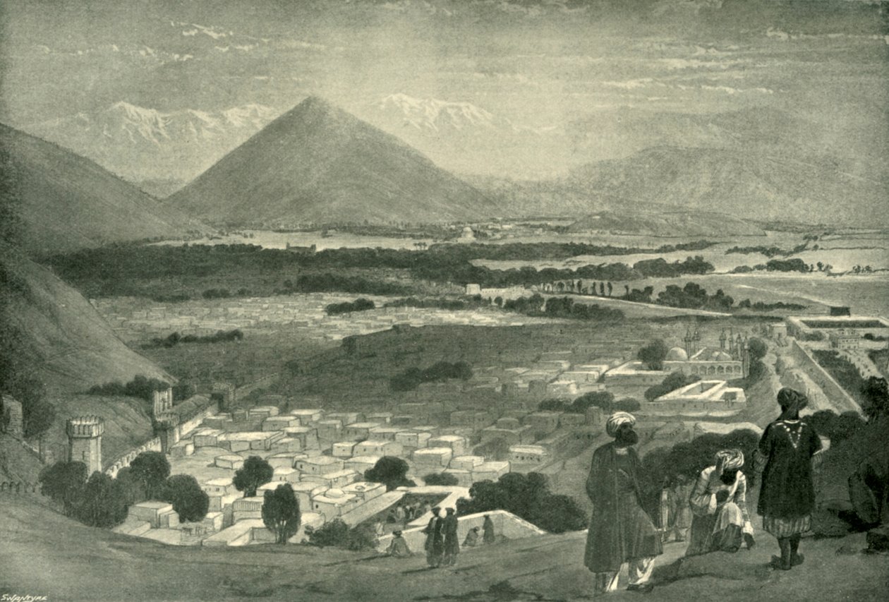 Kalenin Üst Kısmından Bala Hisarı ve Kabil Şehri, c1842, 1901. by James Atkinson