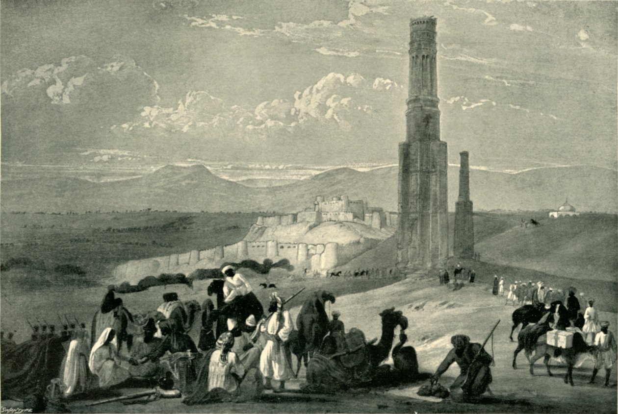 Gazne Kalesi ve Hisarı ve İki Minar, c1840, 1901. by James Atkinson