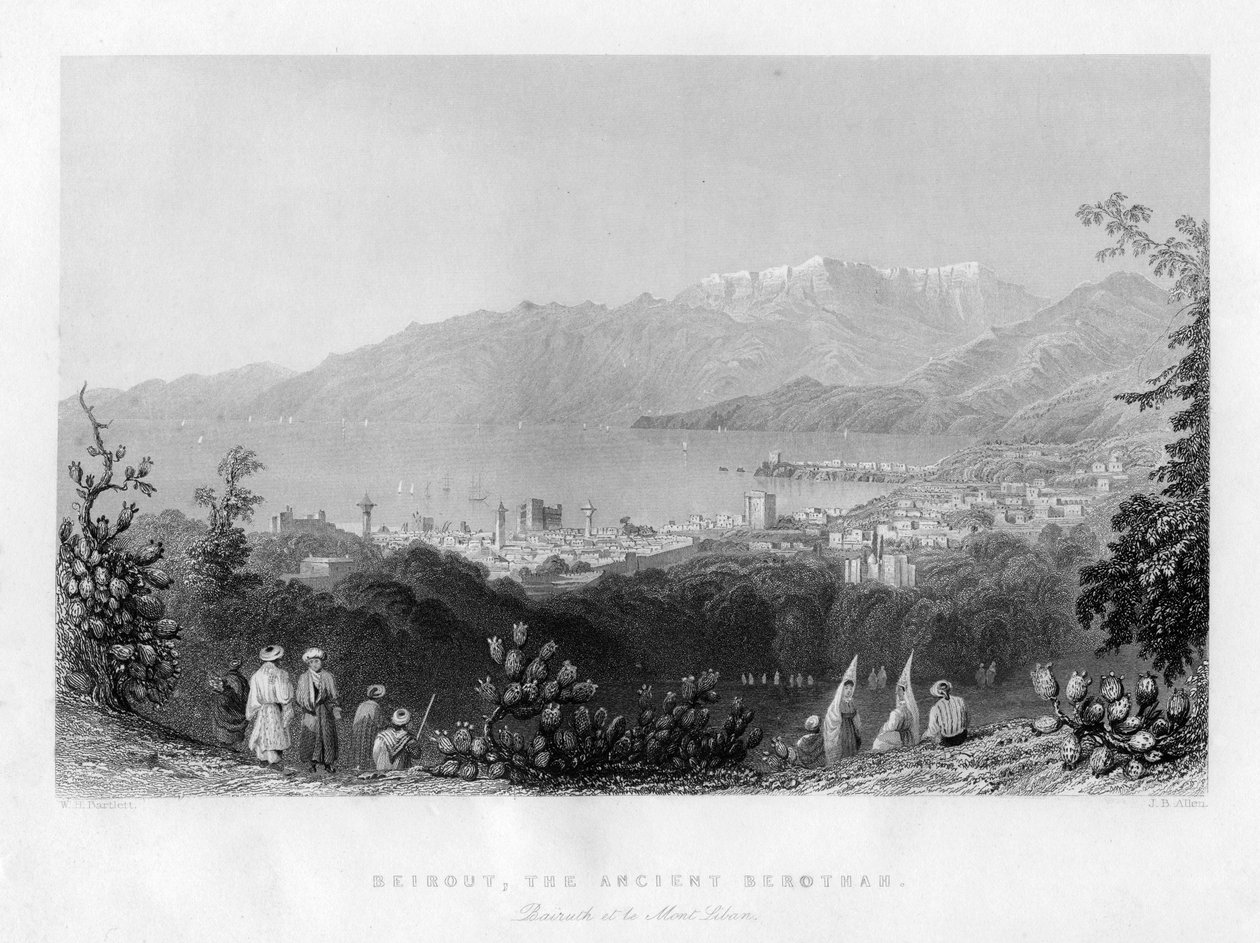 Beyrut, antik Berothah, Suriye, 1841. by James B. Allen