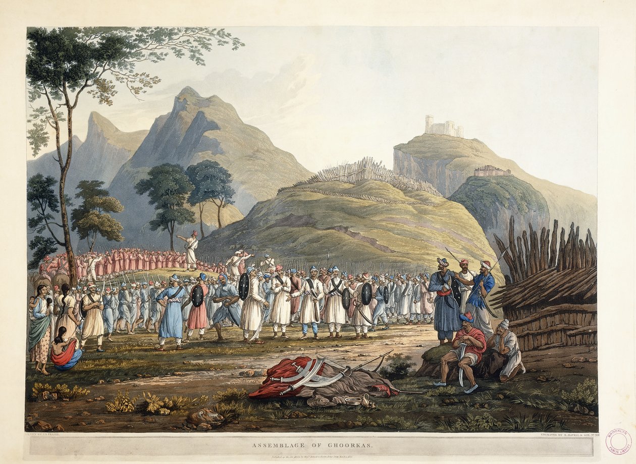 Ghoorkas Topluluğu, 1820 by James Baillie Fraser
