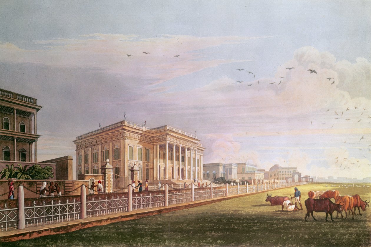 Belediye Binası, Kalküta, Robert Havell, pub tarafından oyulmuş. 1824 by James Baillie Fraser