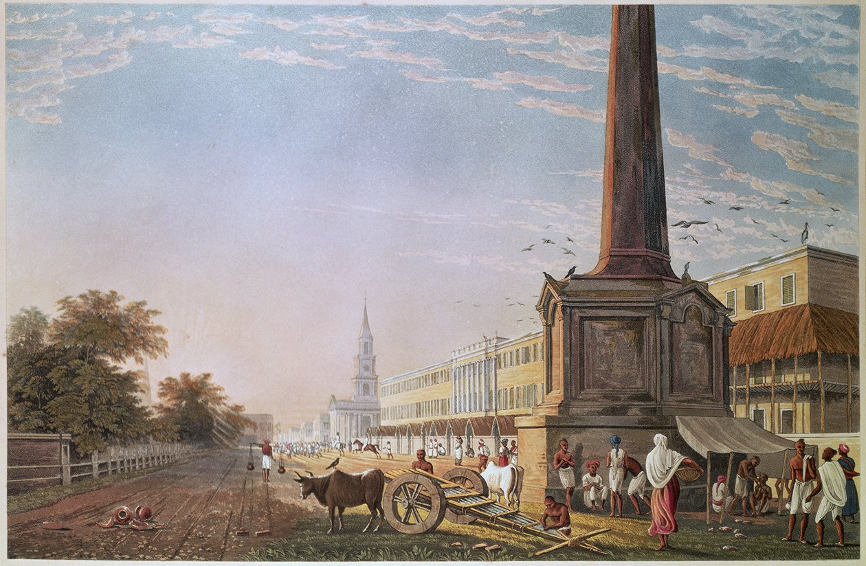 Yazarlar Binaları, Kalküta, Robert Havell tarafından oyulmuş, pub. 1824 by James Baillie after Fraser