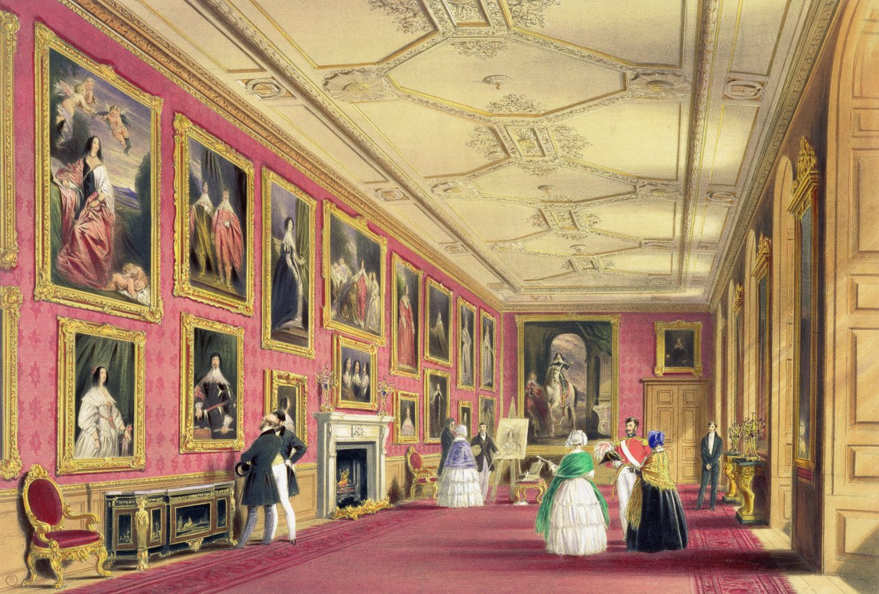 Vandyke Odası, Windsor Kalesi by James Baker (after) Pyne