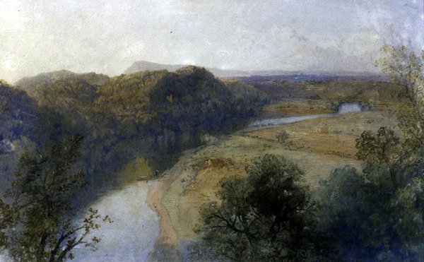 Kırmızı Koltuktan Ribble (tuval üzerine yağlı boya) by James Baker Pyne