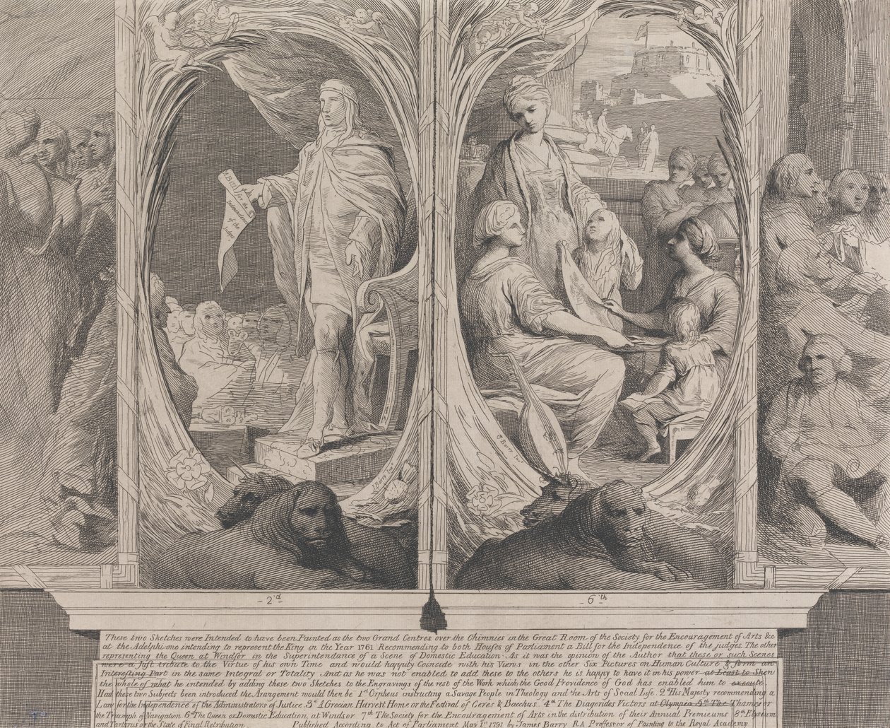 Majestelerinin Bir Yasa Önermesi (Sanatı Teşvik Derneği Büyük Odasının Duvarları İçin Tasarımlar) by James Barry