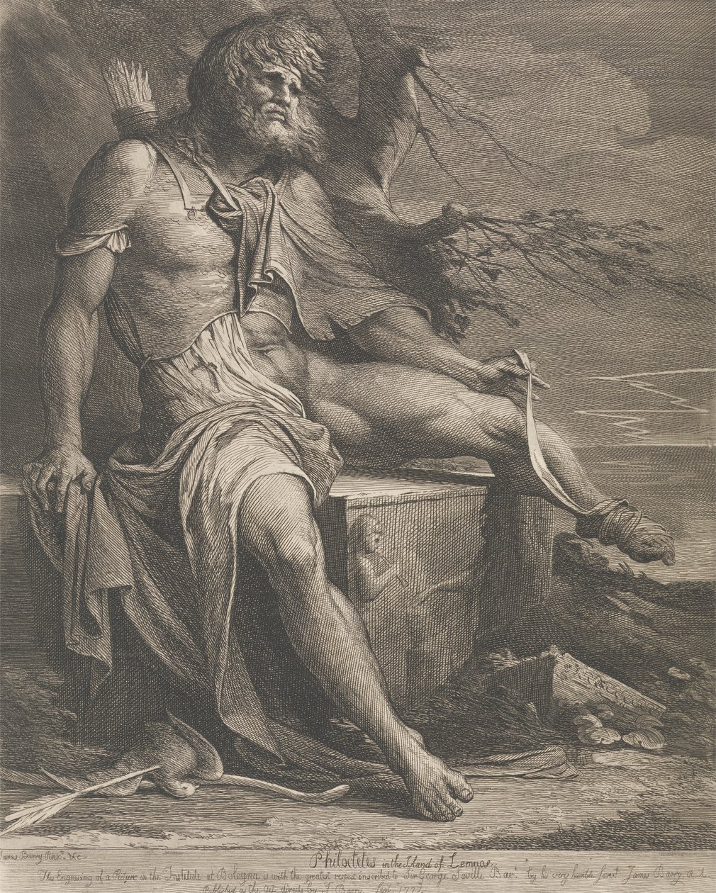 Lemnos Adası'ndaki Philoctetes by James Barry
