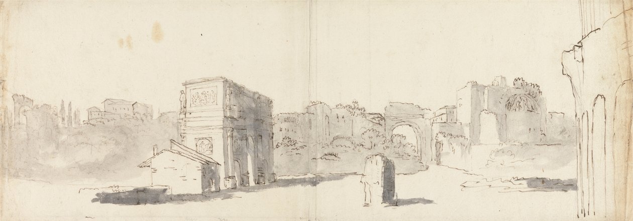 Roma, Konstantin Kemeri'nin Diğer Harabelerle Bir Görünümü by James Barry