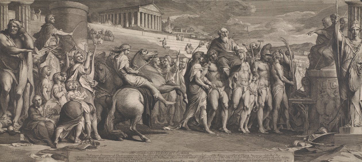 Olympia'da Diagorides Galipleri (Sanatı Teşvik Derneği'nin Büyük Odasının Duvarları İçin Tasarım) by James Barry
