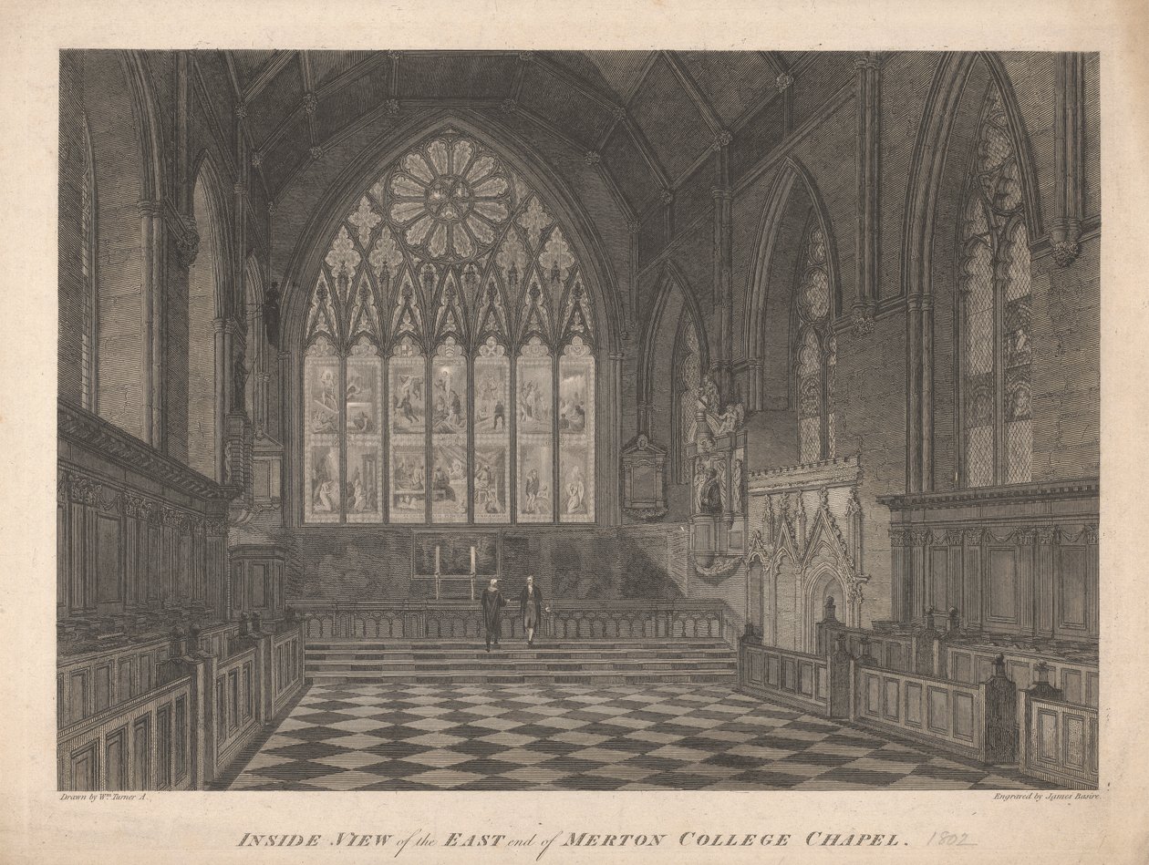 Merton College Şapeli'nin Doğu Yakasının İç Görünümü by James Basire