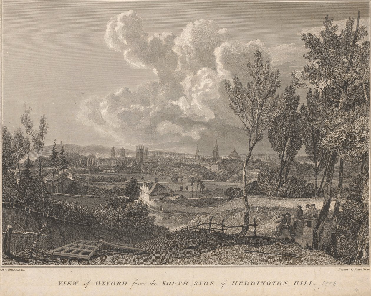 Heddington Hill'in Güney Yakasından Oxford'un Görünümü by James Basire