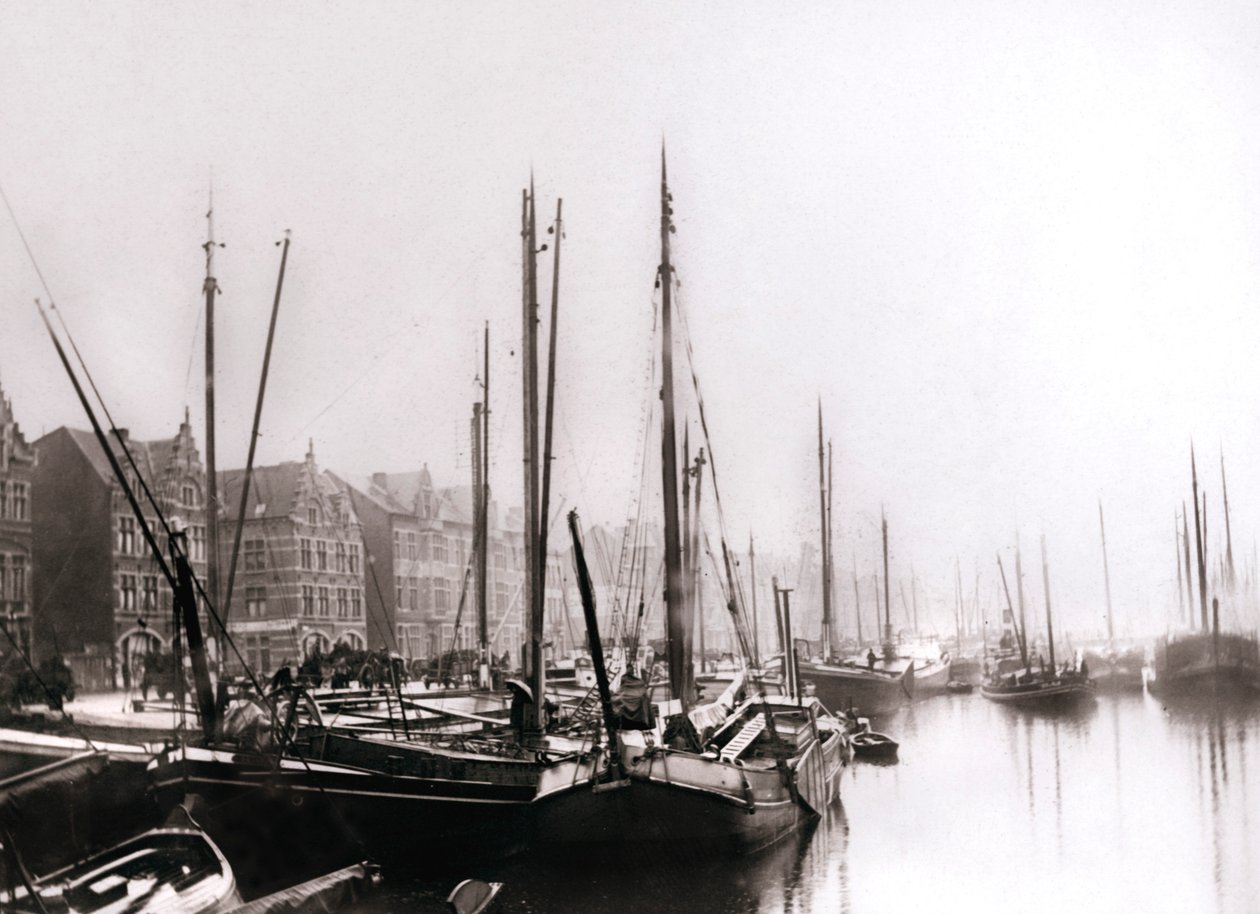 Kanal tekneleri, Rotterdam, 1898. by James Batkin