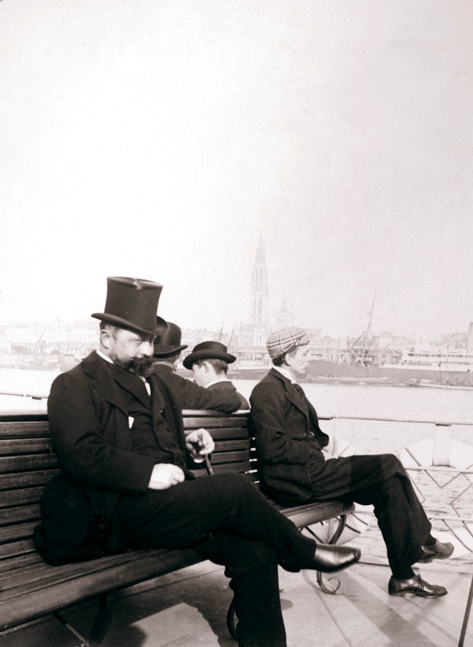 Feribottaki yolcular, Rotterdam, 1898. by James Batkin