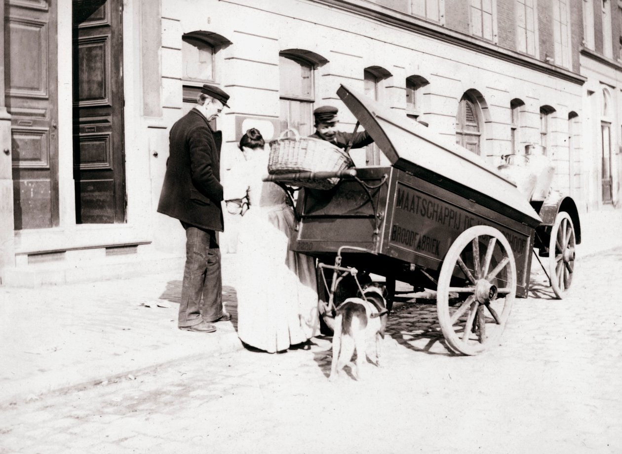 İnsanlar ve köpek arabası, Anvers, 1898 by James Batkin