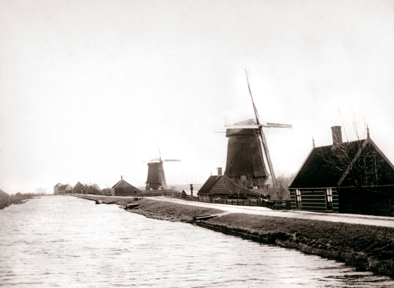 Yel Değirmenleri, Laandam, Hollanda, 1898. by James Batkin