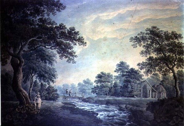 Dere ve Köprü ile Peyzaj by James Bayes