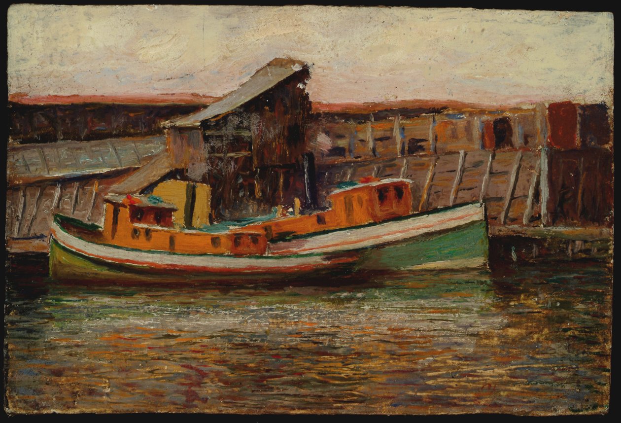 Deniz Manzarası - Römorkörler (gemide petrol) by James Bolivar Needham