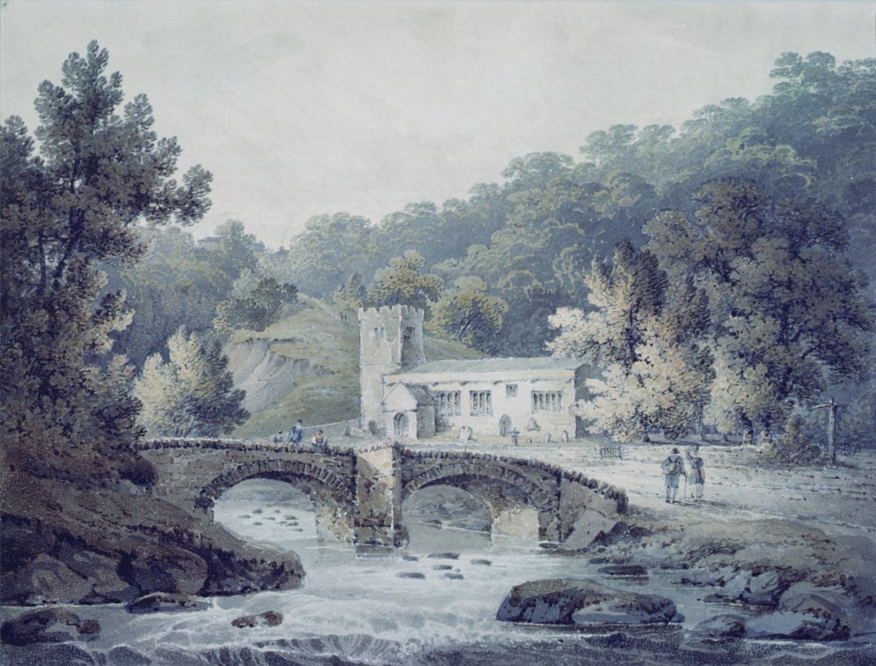 Kilise ve Köprü, Hubberholme, Yorkshire by James Bourne