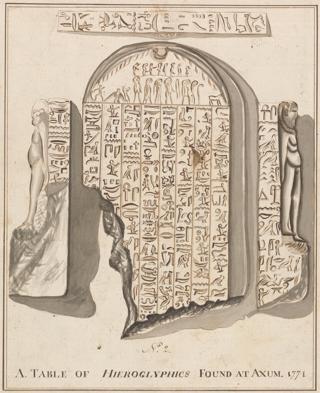 No.2. A. Axum'da Bulunan Hiyeroglif Tablosu by James Bruce