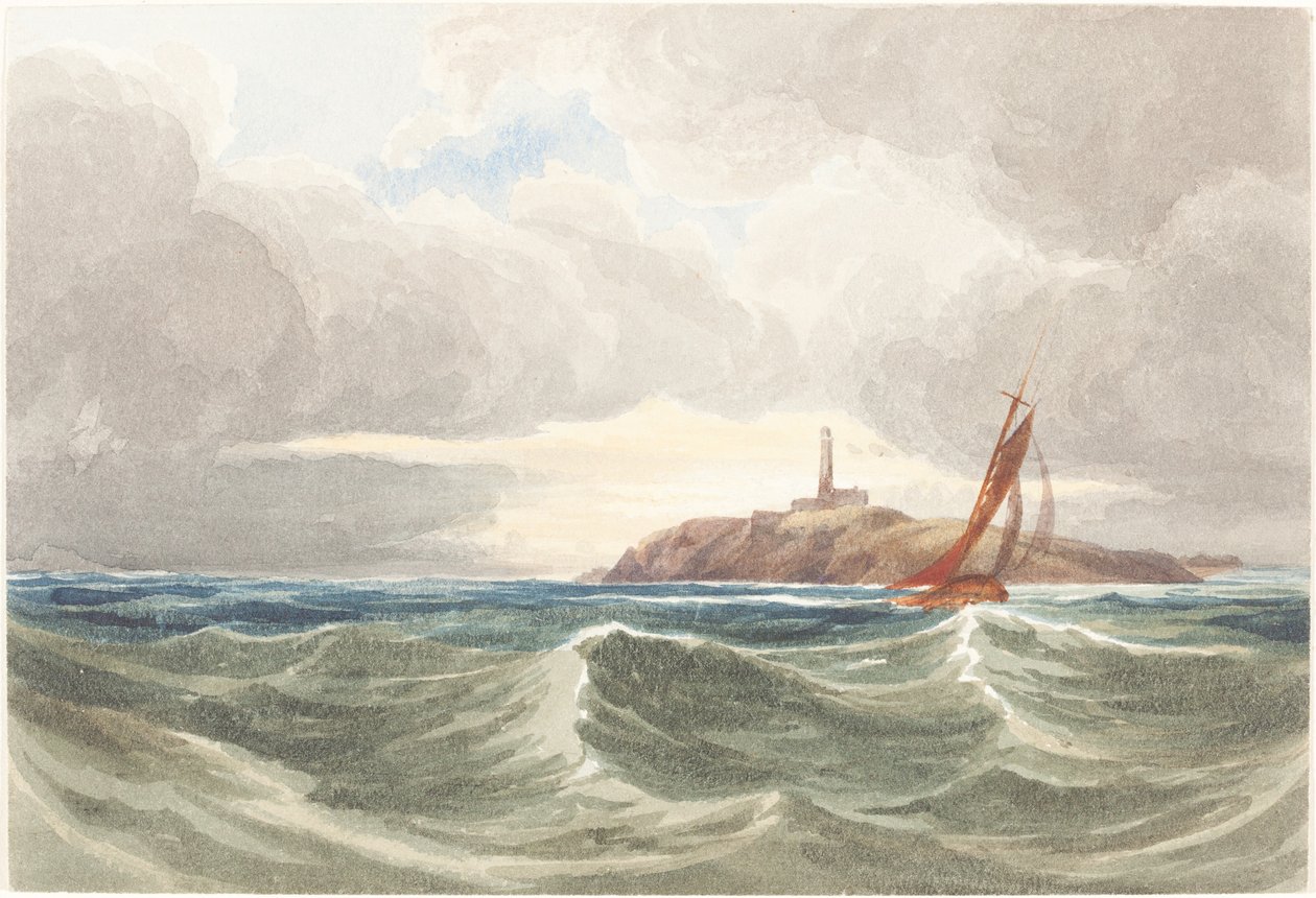 Deniz Feneri ile Deniz Manzarası by James Bulwer
