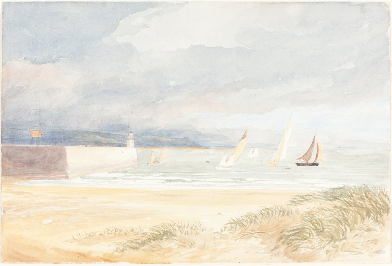 Yelkenli ile Sahil Sahnesi Portland, Dorset, 18221839. by James Bulwer