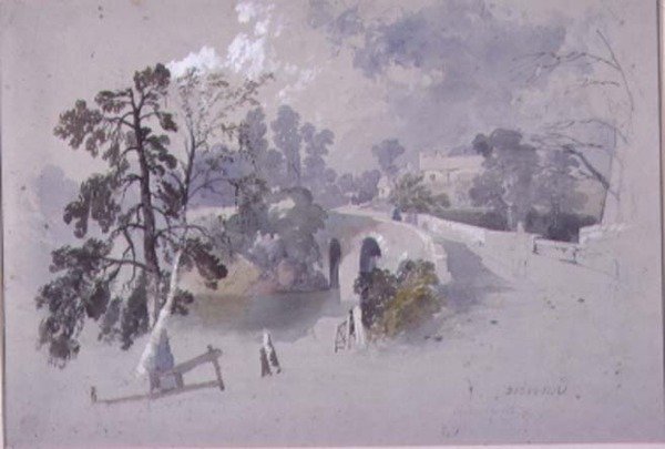 Canonbie, Dumfriesshire (kağıt üzerinde wc) by James Burrell Smith