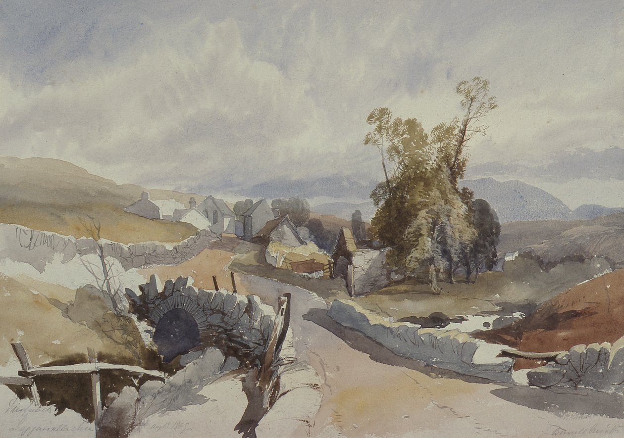 Kulübeler ile Köy Yolu by James Burrell Smith