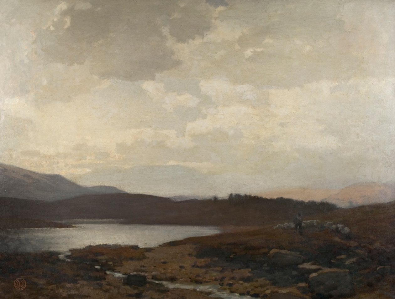 Dinnet Moor (tuval üzerine yağlı boya) by James Cadenhead