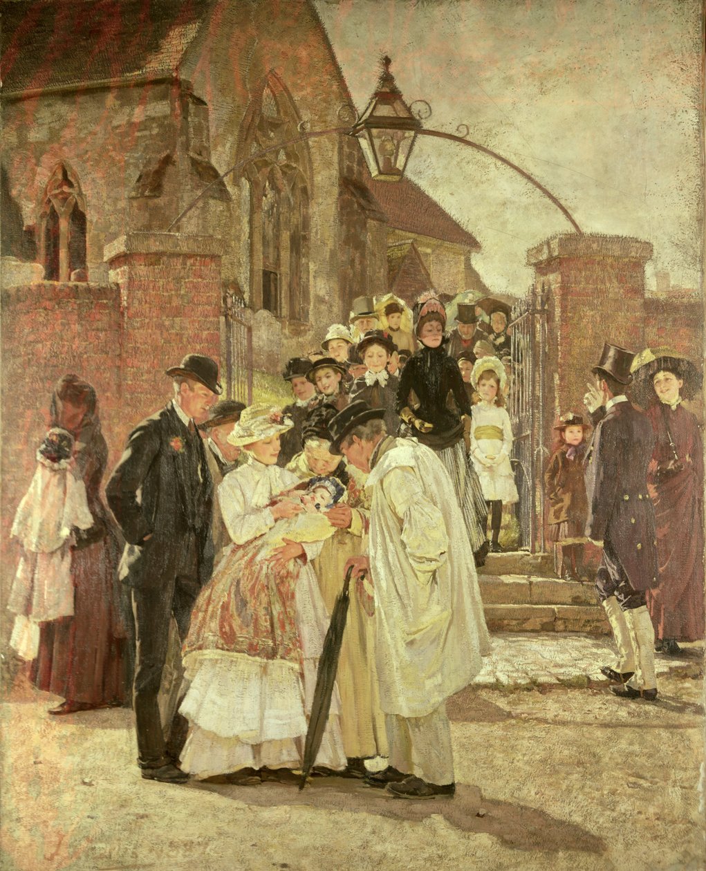 Vaftiz Pazarı (South Harting, Sussex) 1887 (tuval üzerine yağlı boya) by James Charles