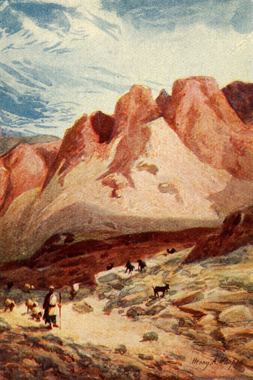 Sina Dağı - Acts vii 38, c1924. Yaratıcılar: James Clark, Henry A Harper. by James Clark and Henry A Harper